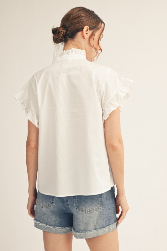 Grace Ruffle Button Down Top