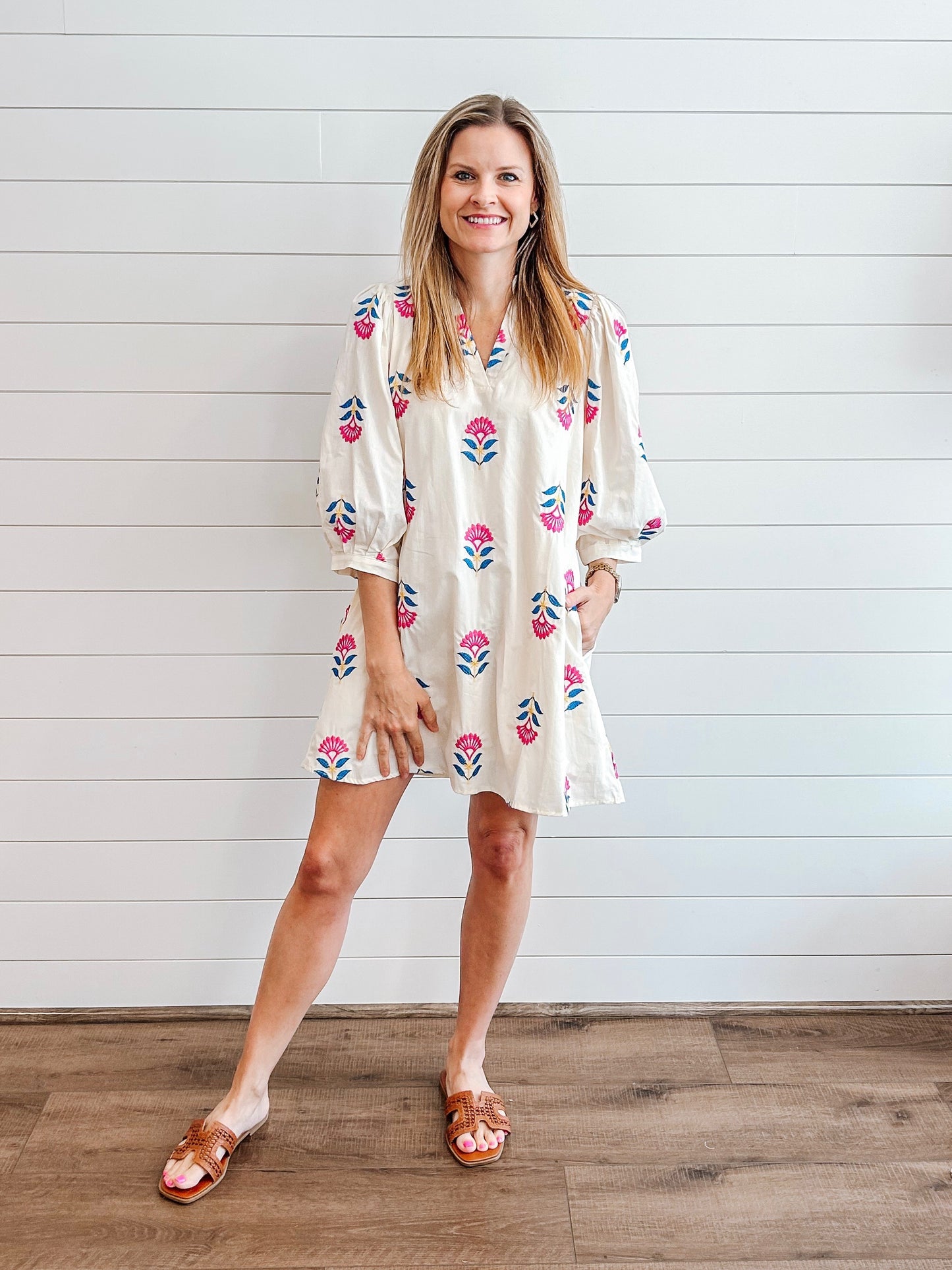 Cornflower Bloom Mini Dress