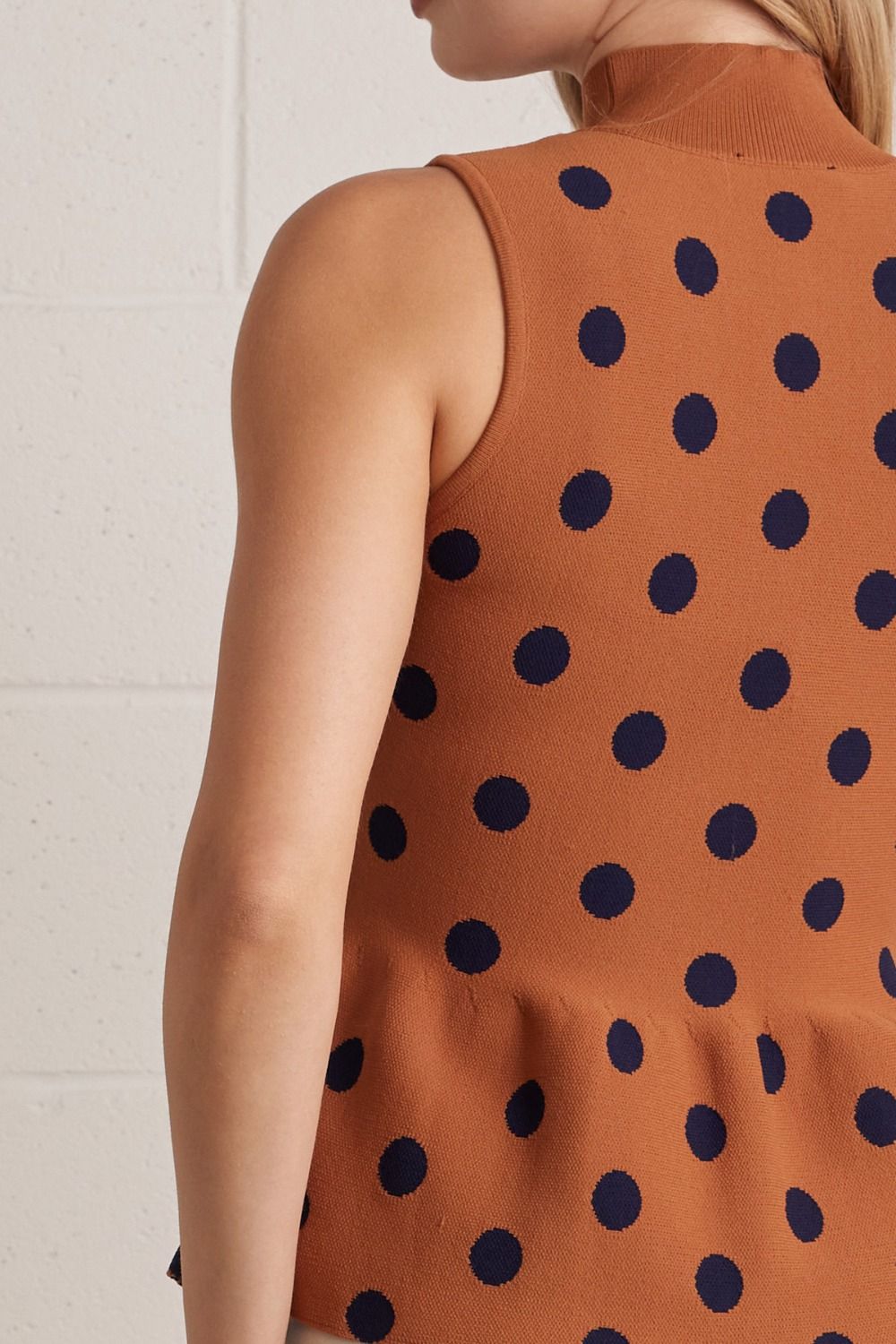 Polka Dot Peplum Top