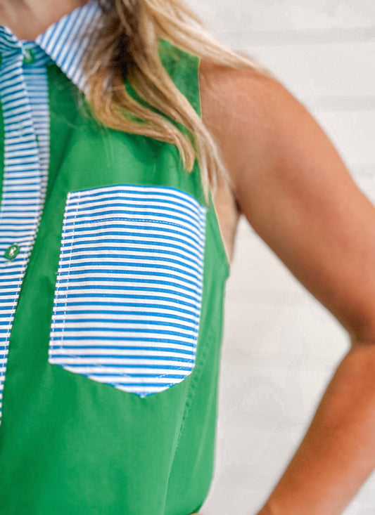 Clover Coast Peplum Top