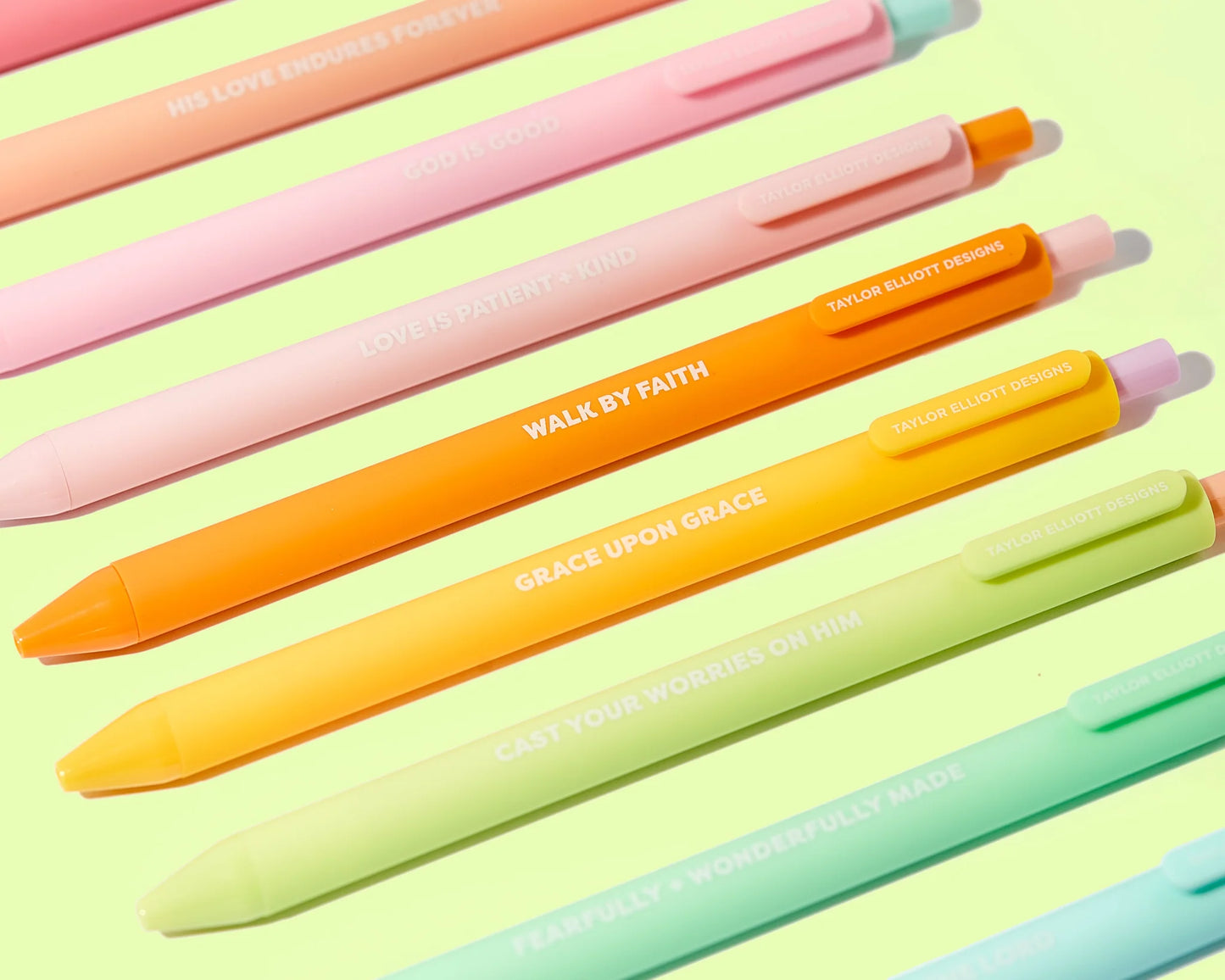 10 Colored Gel Pens - Faith