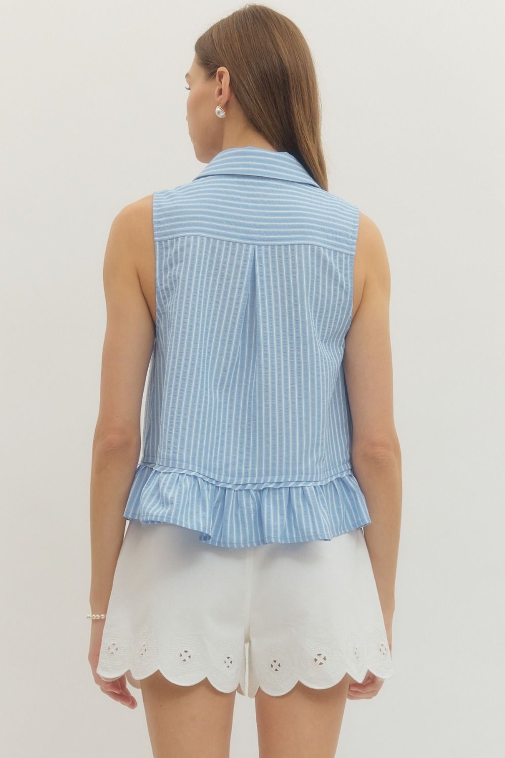 Summer Sorbet Ruffle Top Blue