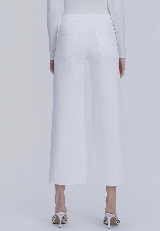 High Rise Optic White Crop Wide Leg Jeans