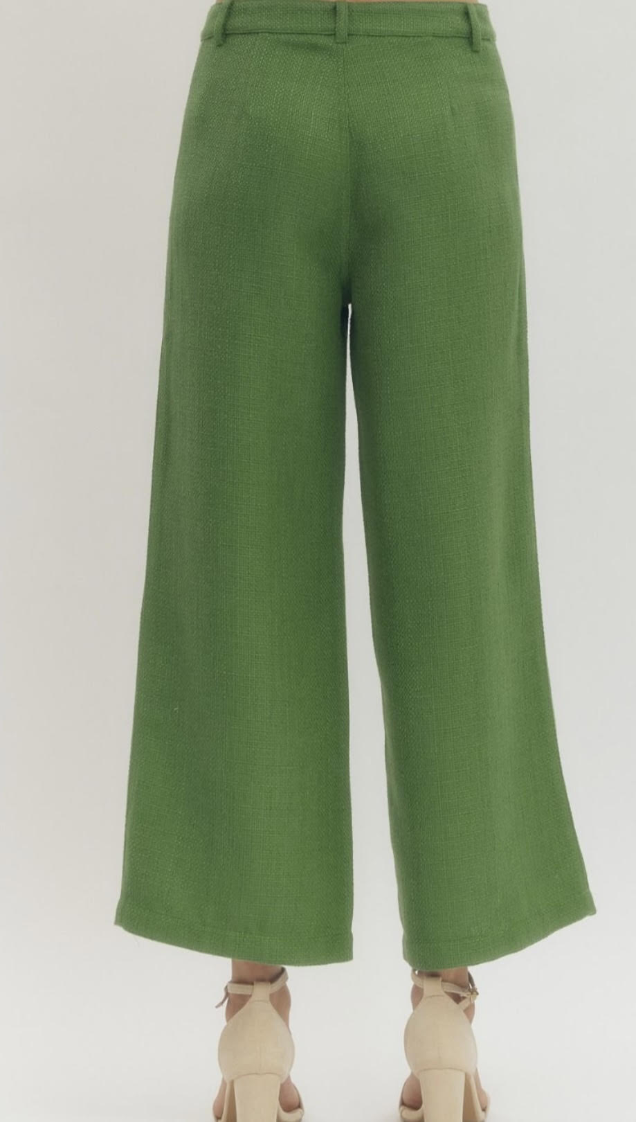 Wide Leg Tweed Pants- Fern