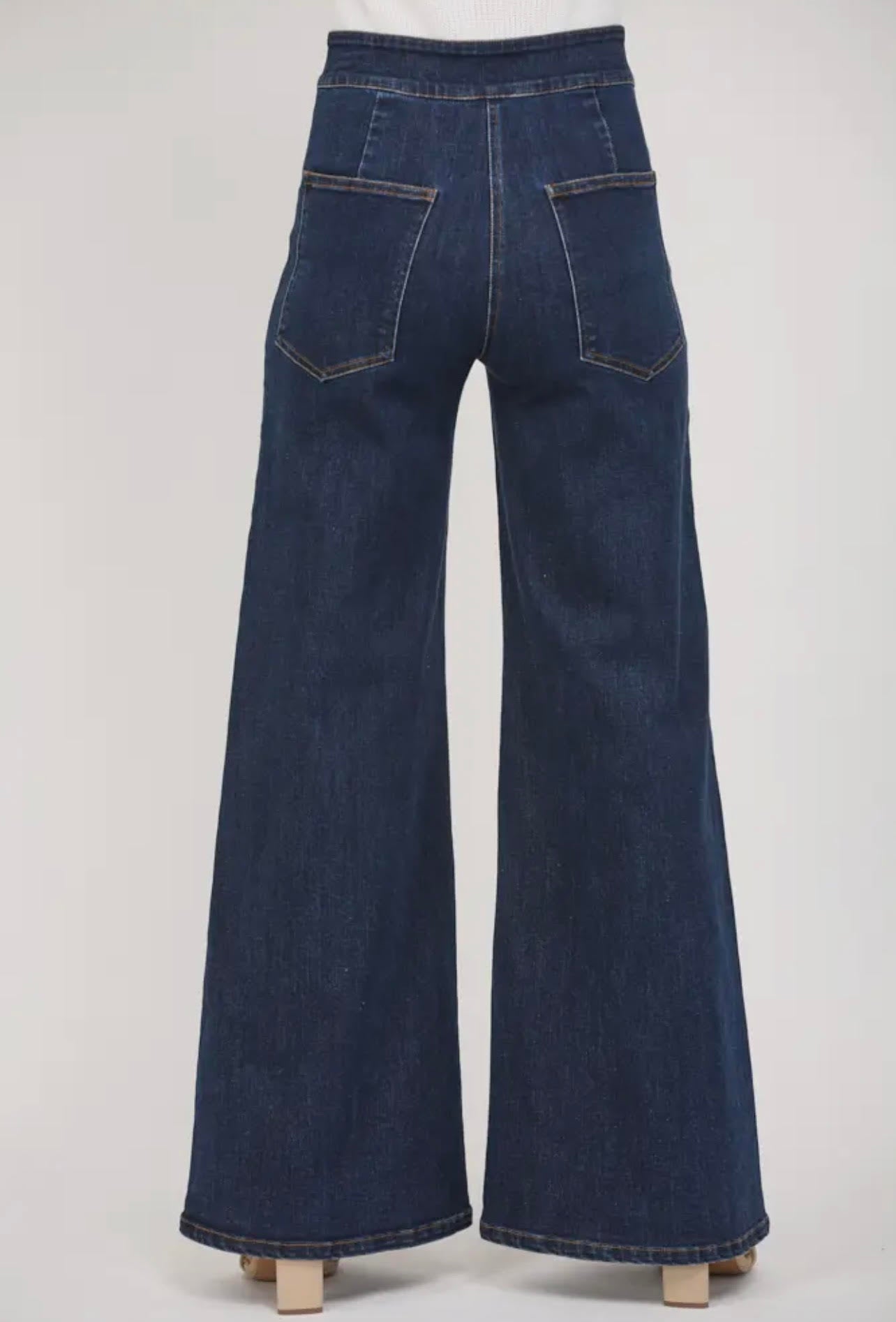 High Waisted Wide Leg Jean