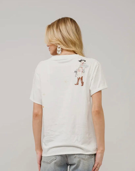 Little Miss Rodeo Tee in White