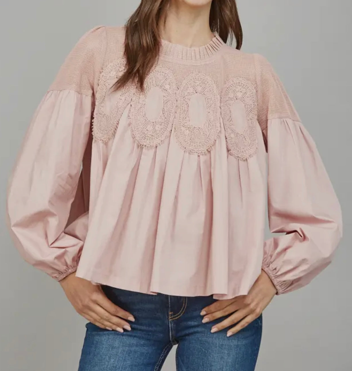 Mesh Top with Appliqué