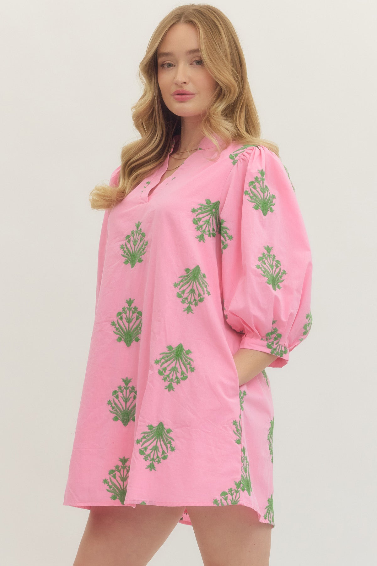 Pink Palm Breeze Dress