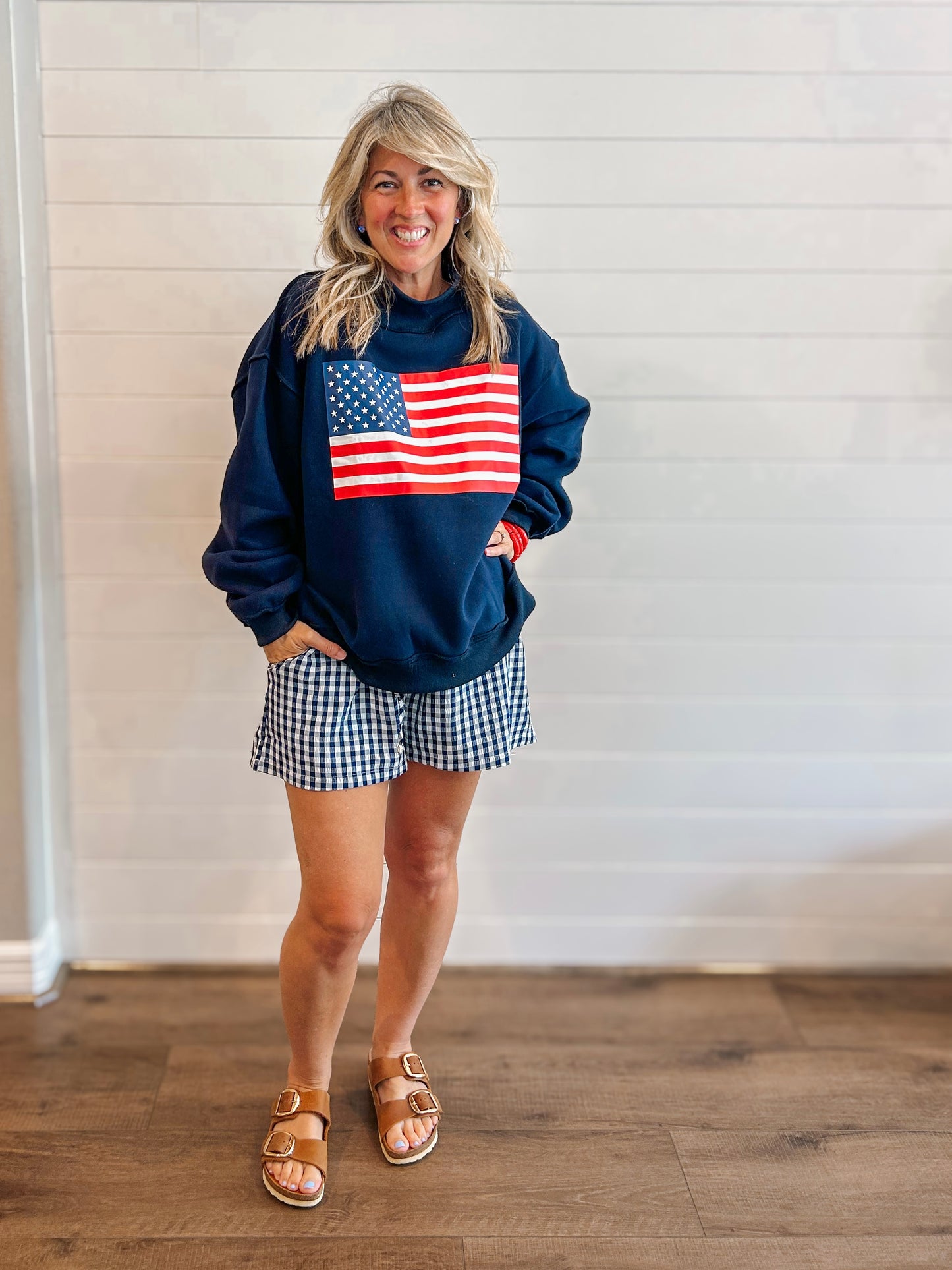 America Reversible MockNeck Sweatshirt
