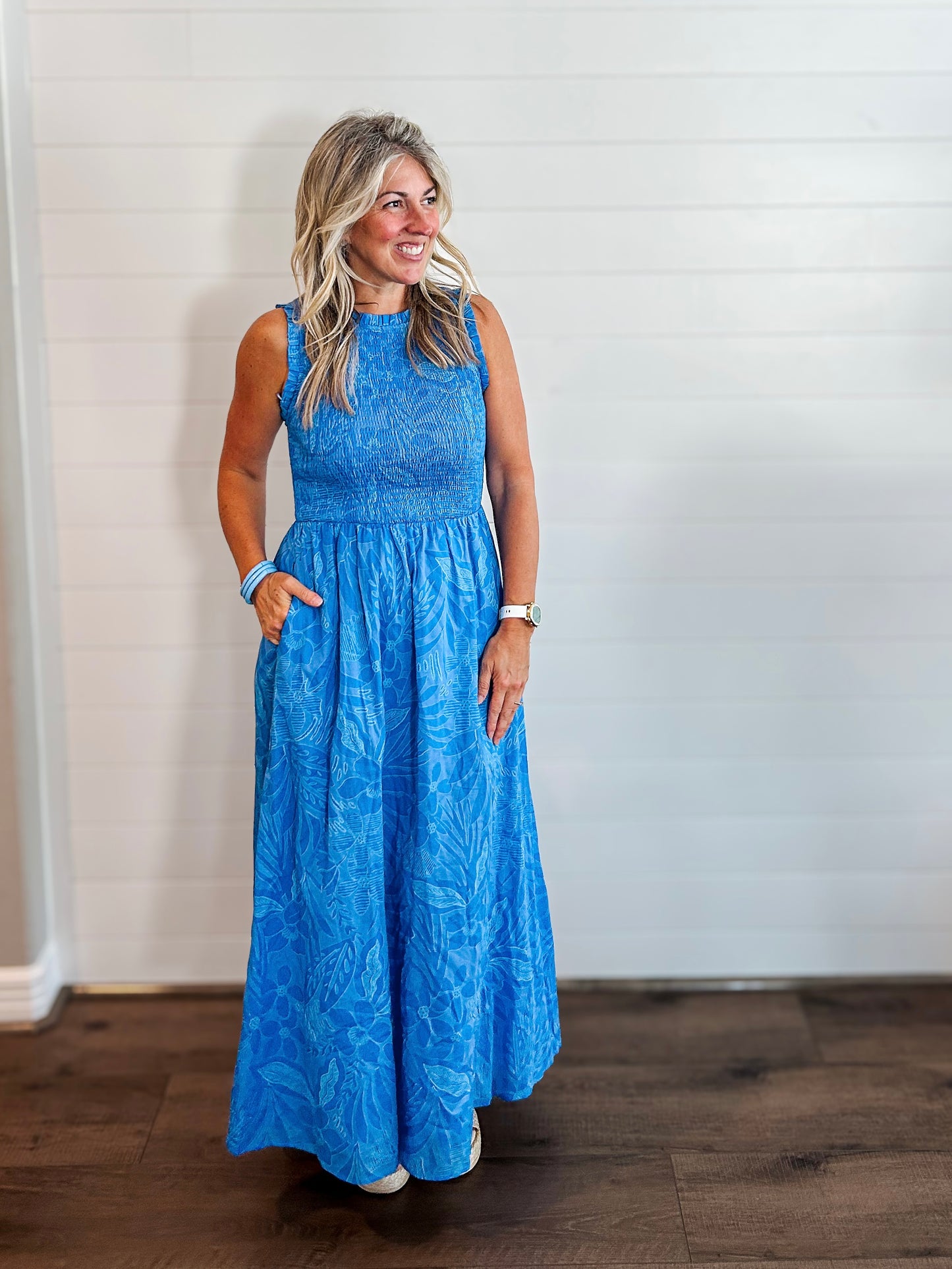 Warren Floral Smocked Midi Dress