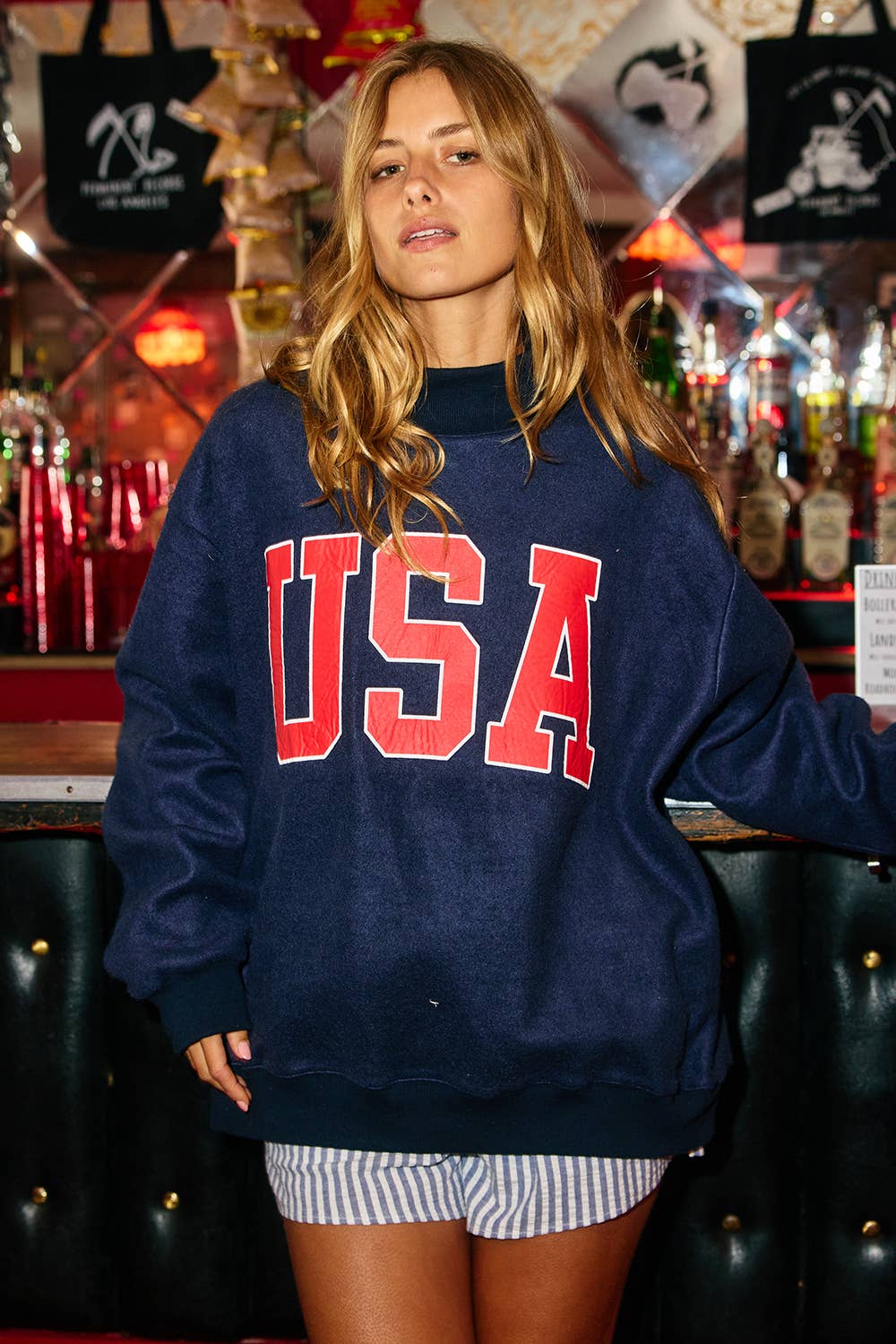America Reversible MockNeck Sweatshirt