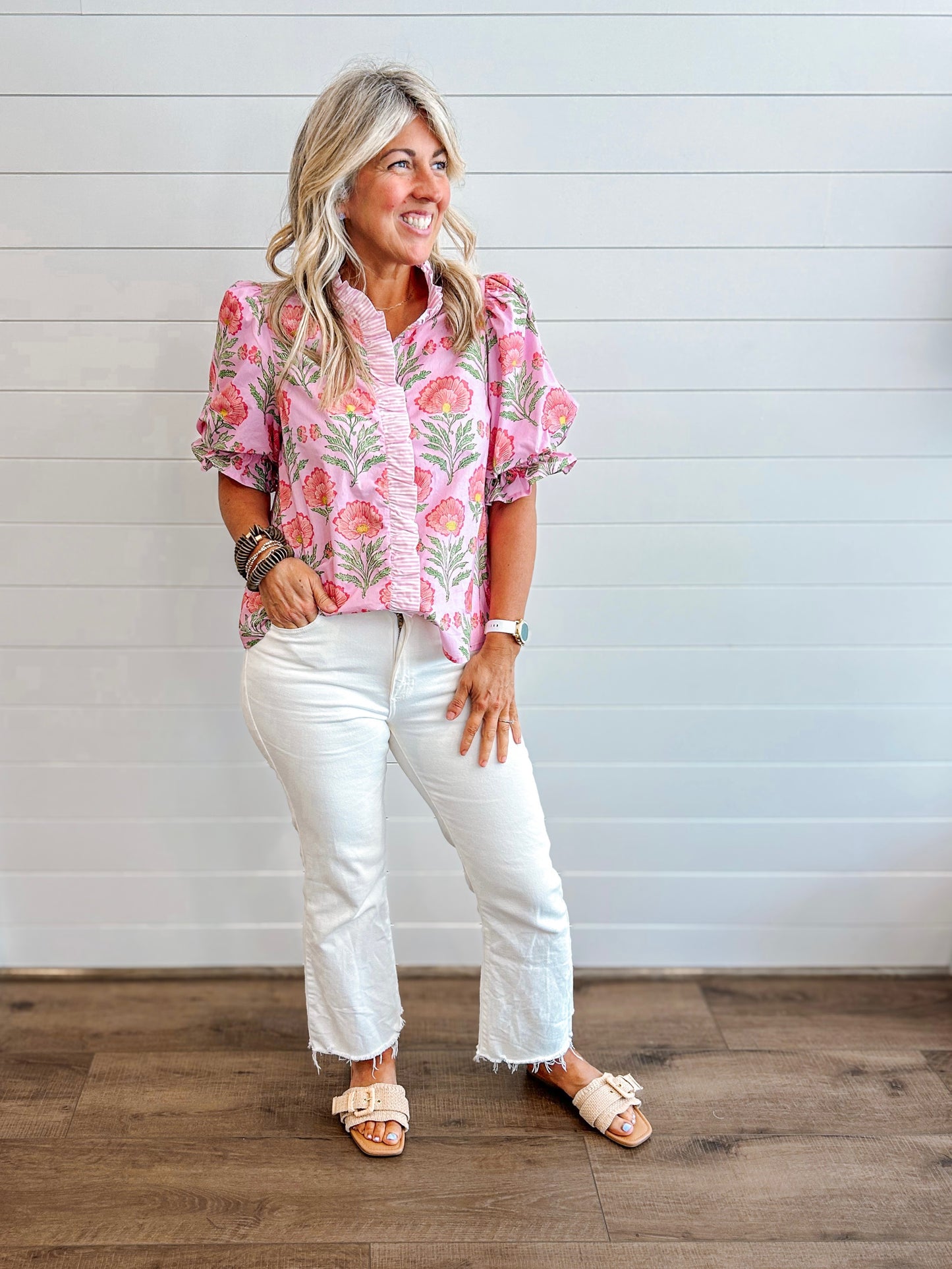 Blush Petal Ruffle Top