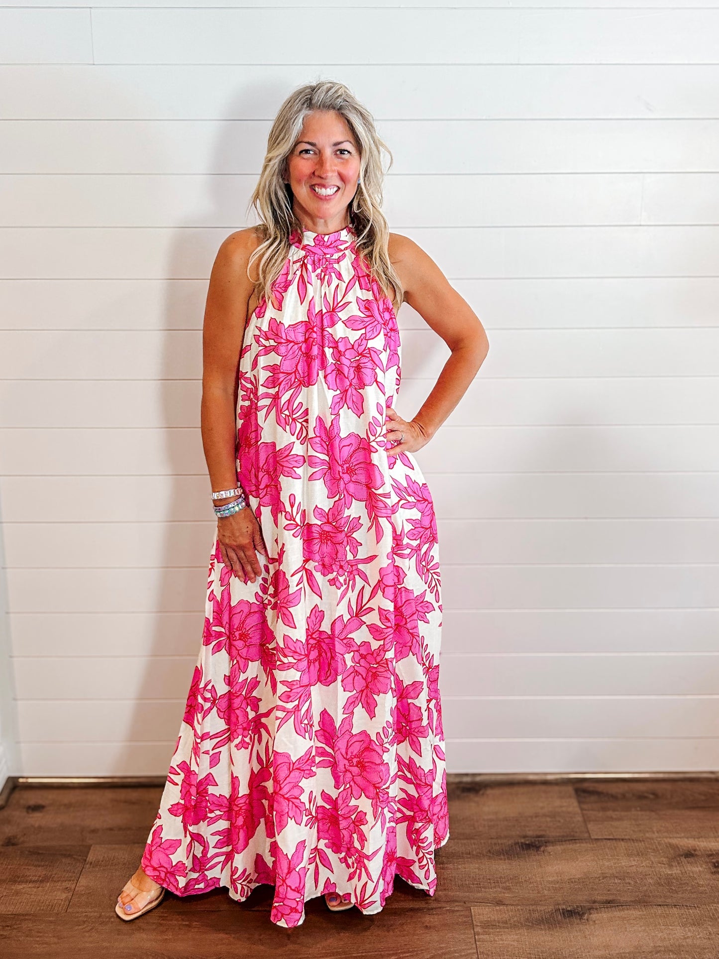 Pink Tropics  Maxi Dress