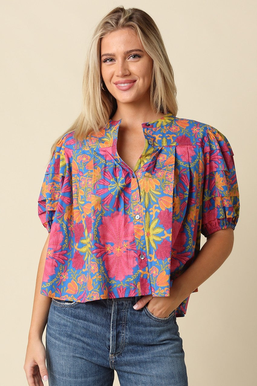 Bright Autumn Naomi Floral Top