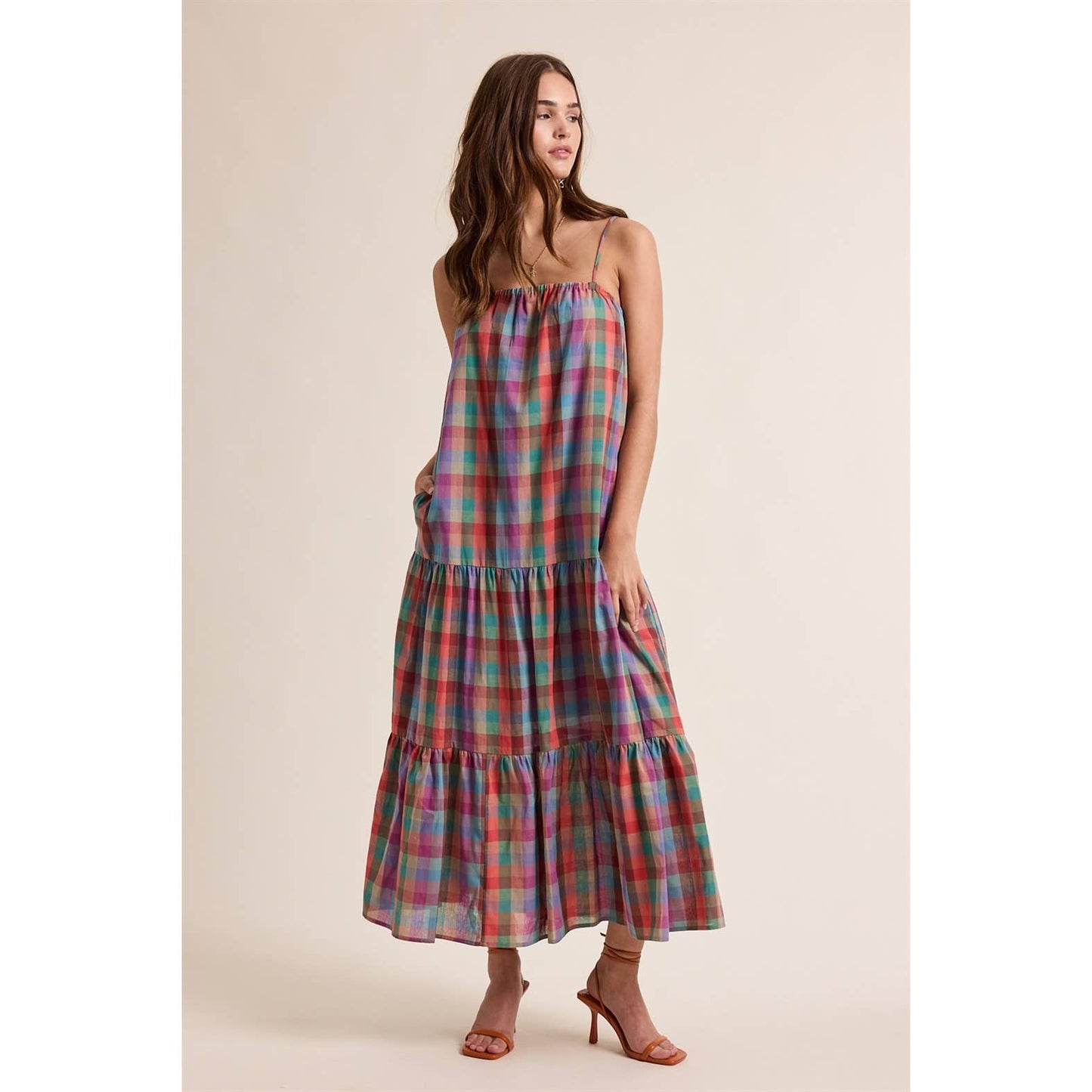 Madrid Plaid Maxi Dress