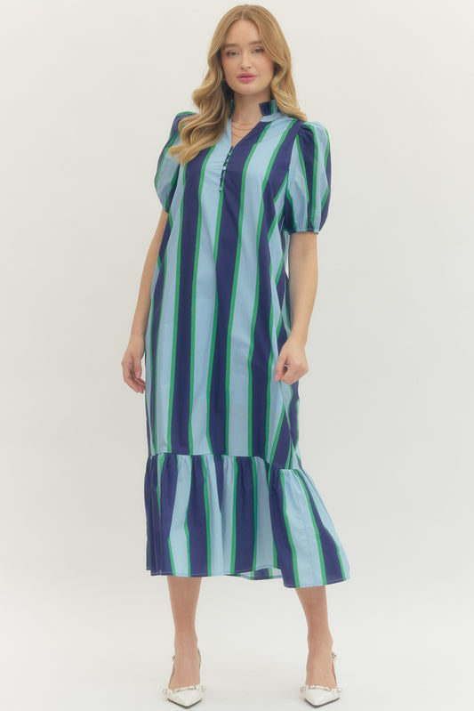 Cabana Stripes Blue Maxi