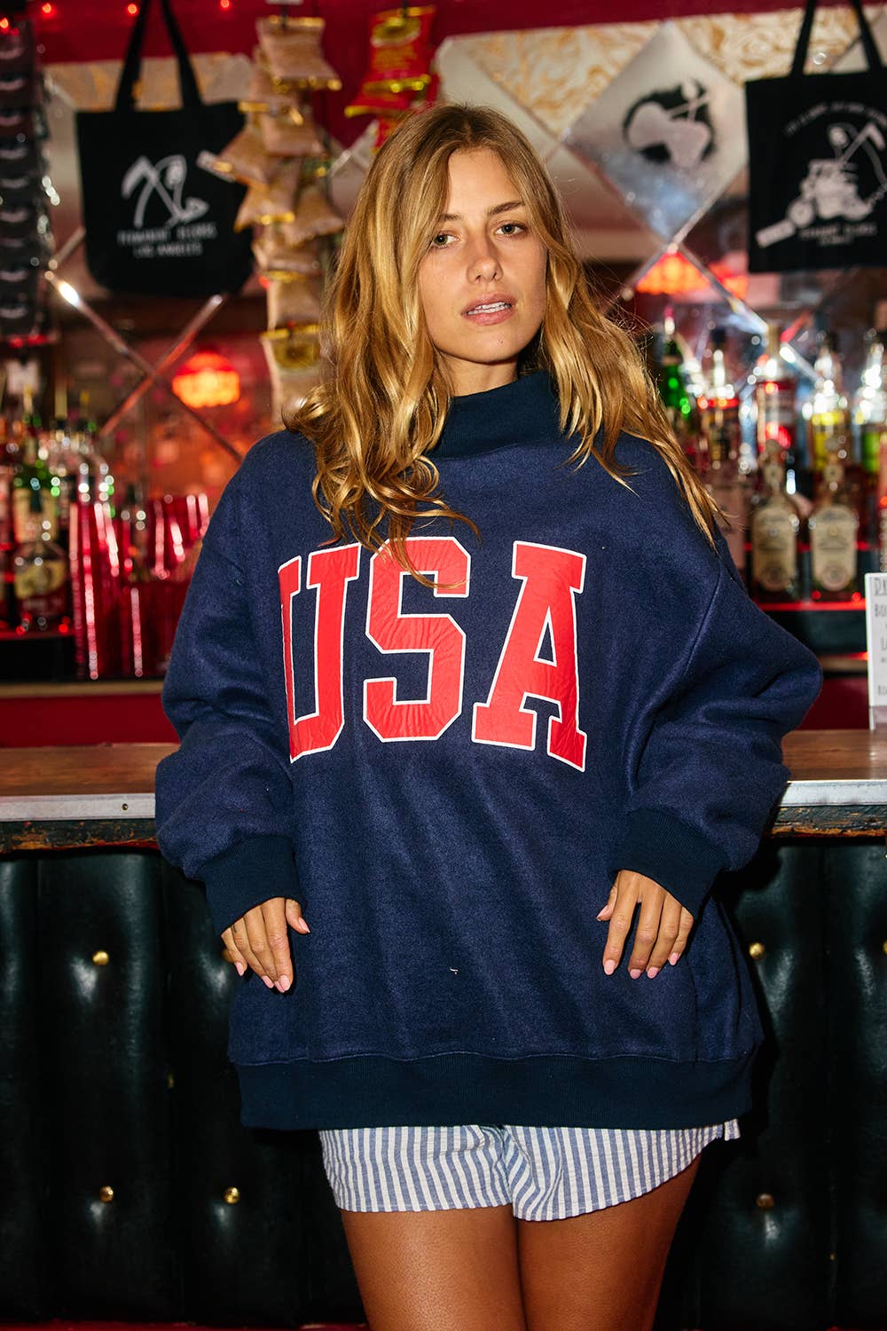 America Reversible MockNeck Sweatshirt
