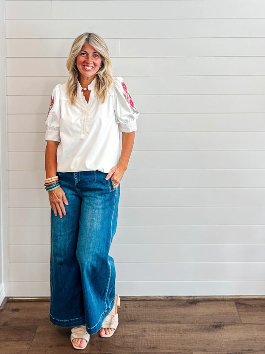 Emmie Embroidered Top