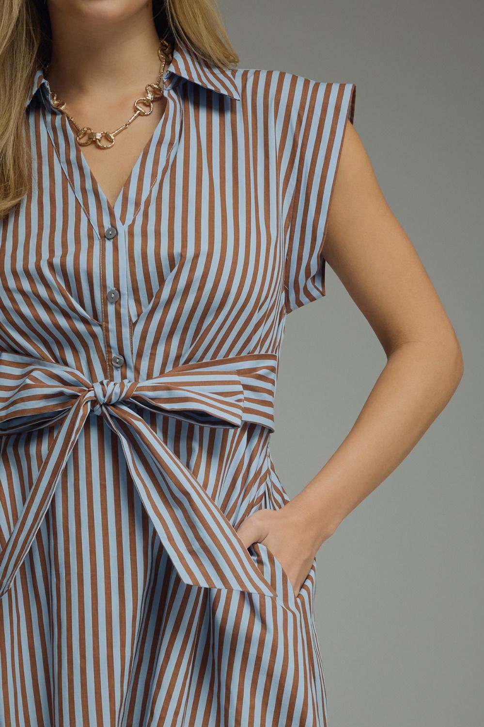 Julia Striped Midi Dress