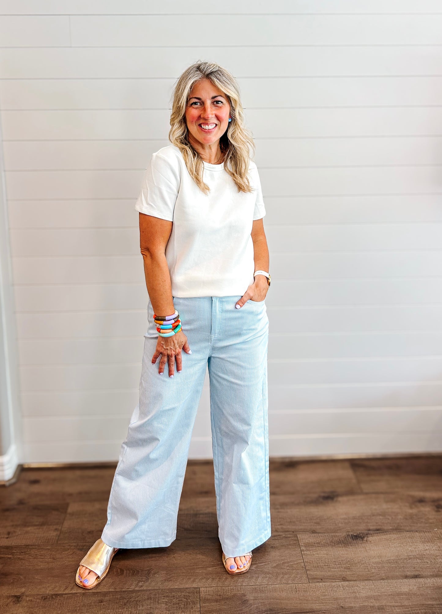 Seabreeze Stripe Wide Leg Pants