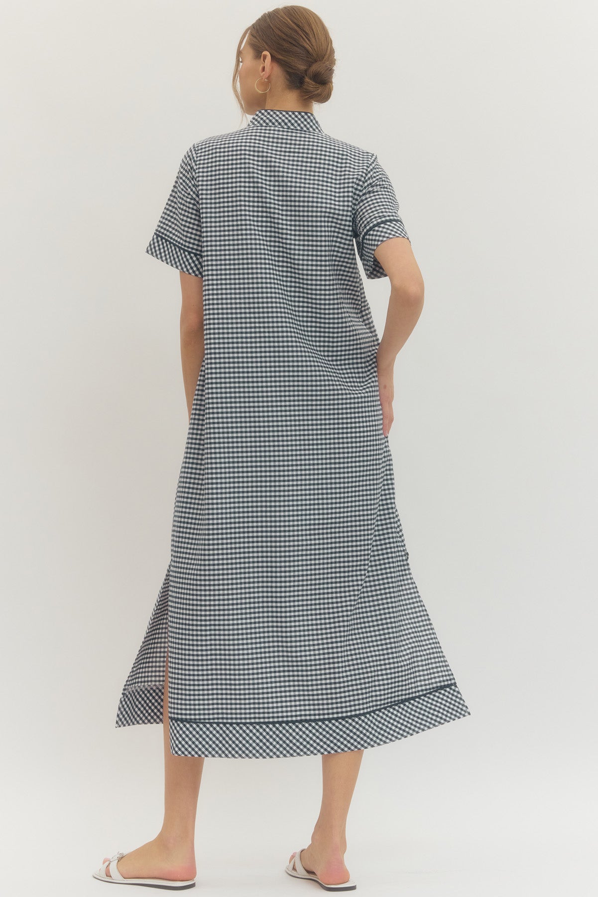 The Harbor Gingham Midi Dress