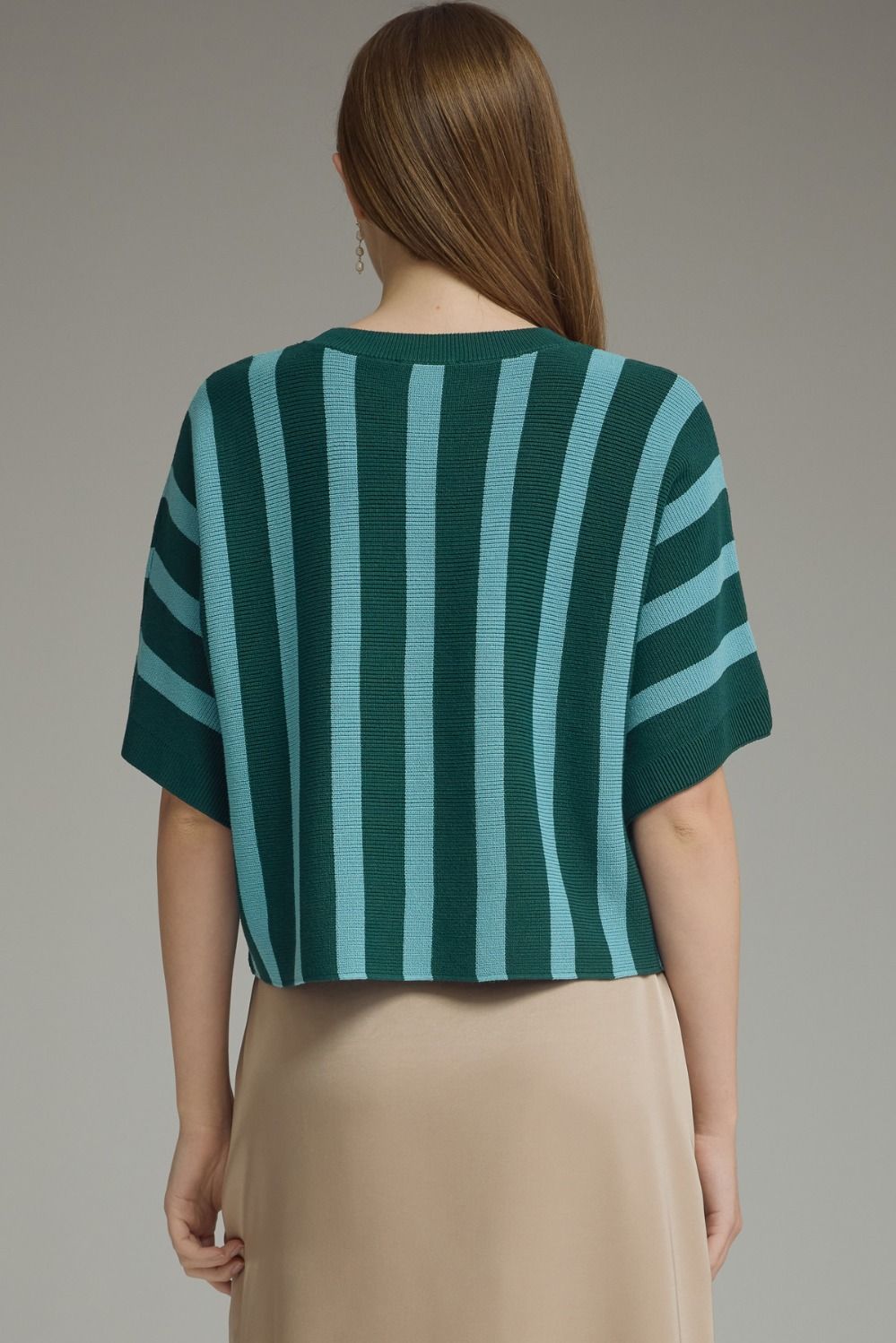Coastal Stripe Dolman Sweater Top