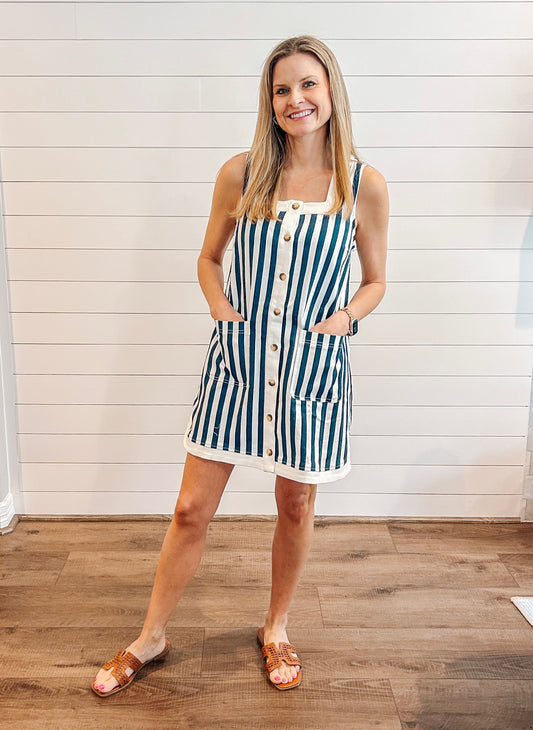 Seaside Charm Navy Dress