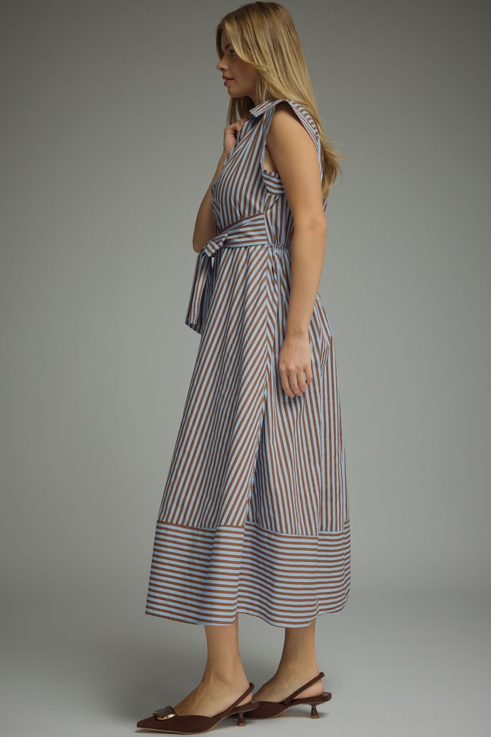 Julia Striped Midi Dress