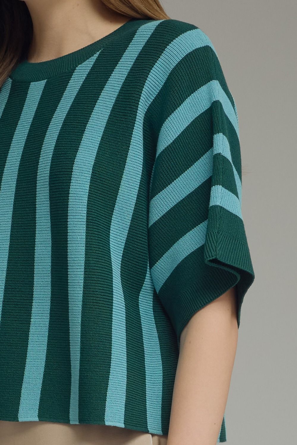 Coastal Stripe Dolman Sweater Top