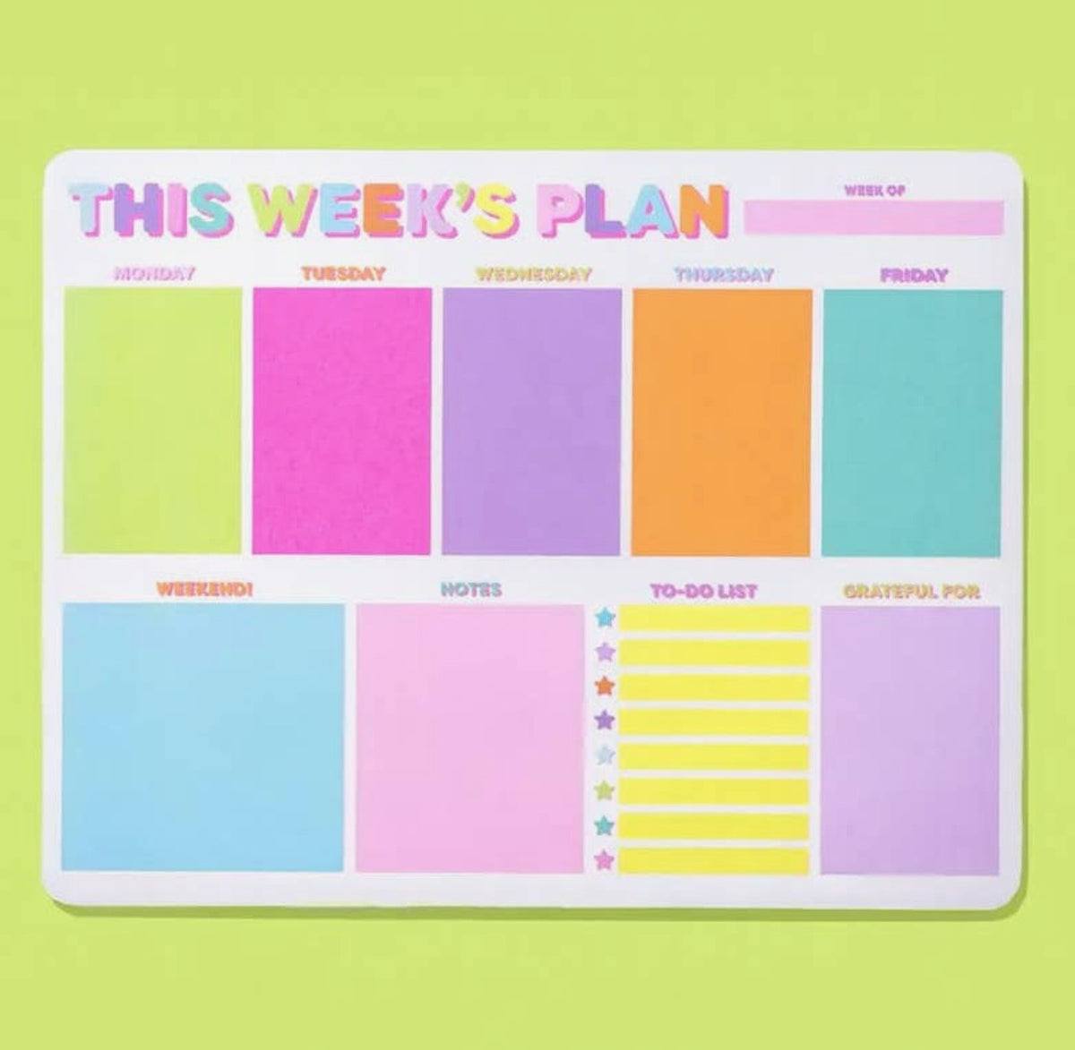 “This Week’s Plan”