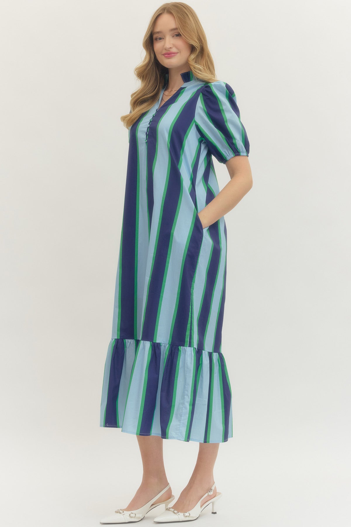 Cabana Stripes Blue Maxi