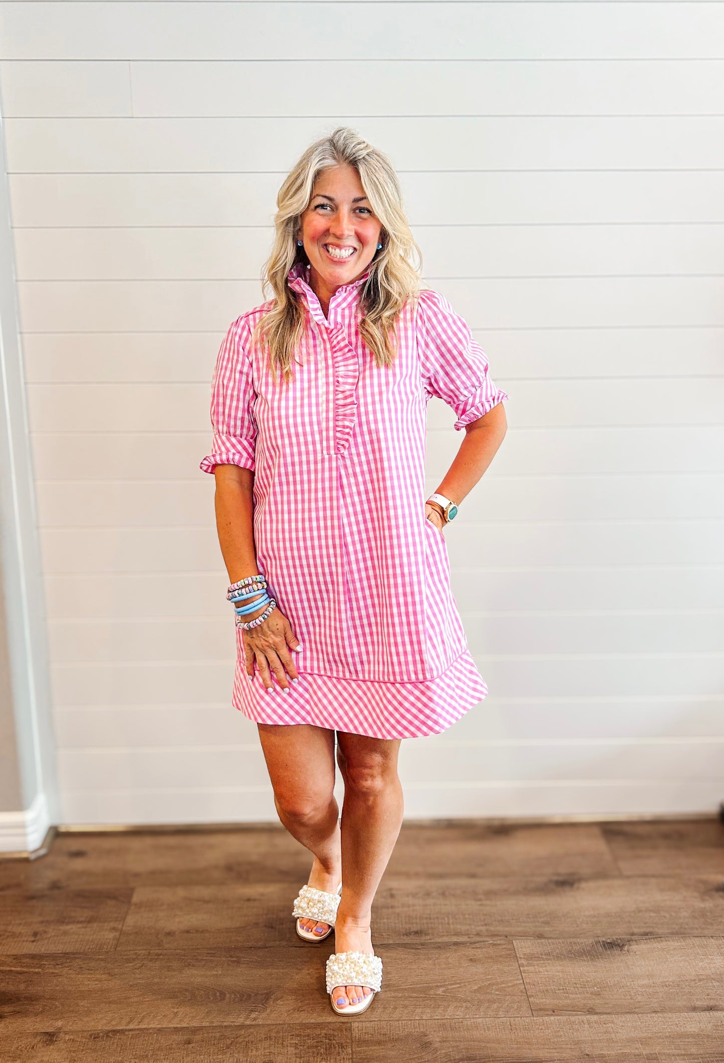Pink Lemonade Gingham Mini