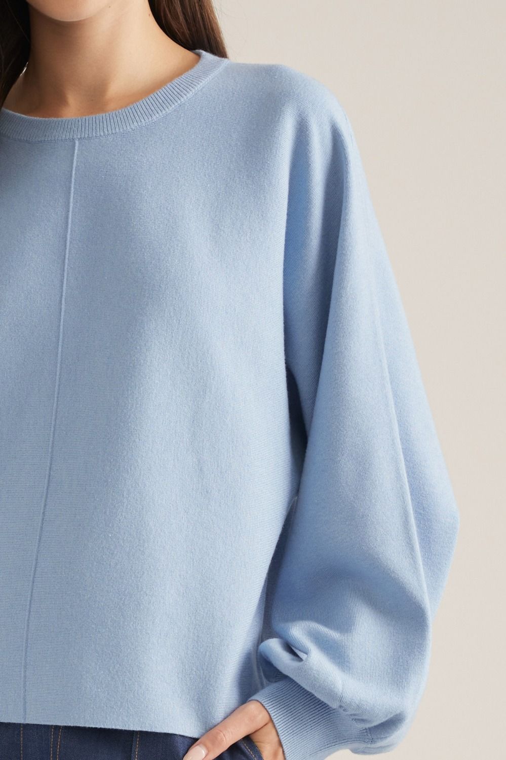 Blue Skies Ahead Puff Sleeve Sweater