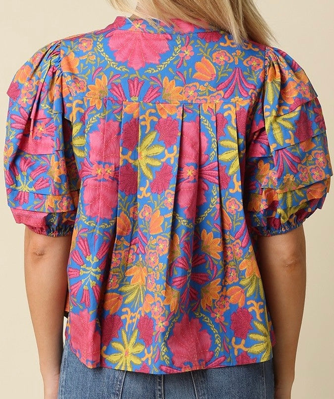 Bright Autumn Naomi Floral Top