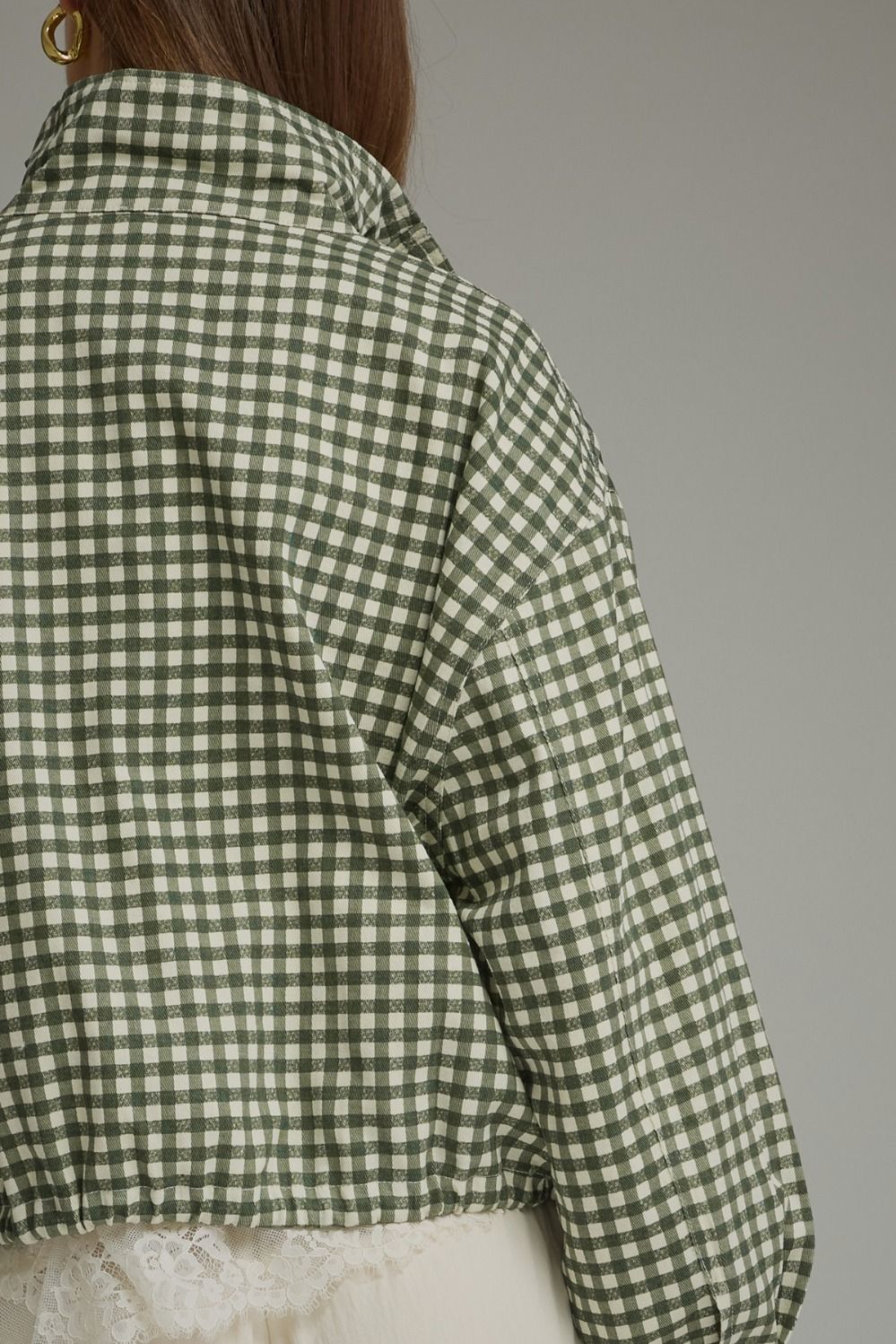 Hunter Green Gingham Jacket
