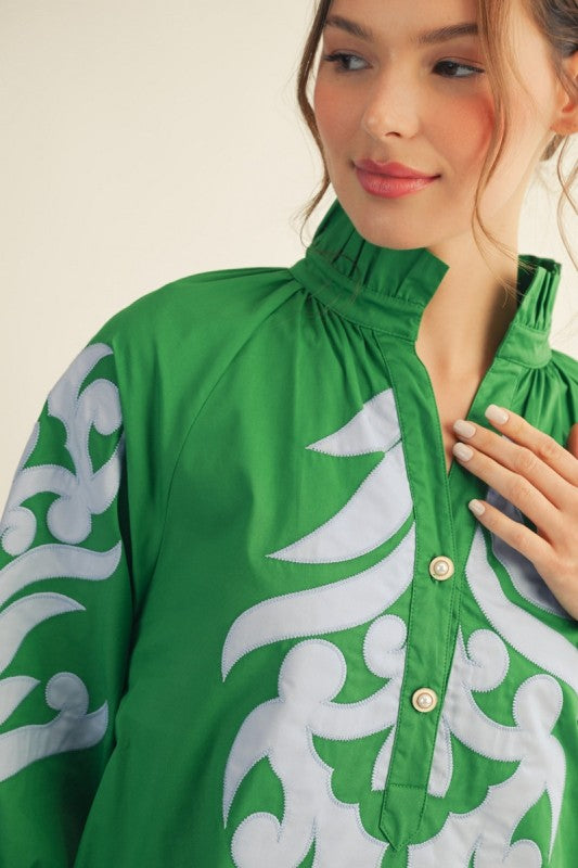 Heirloom Scroll Shift Dress