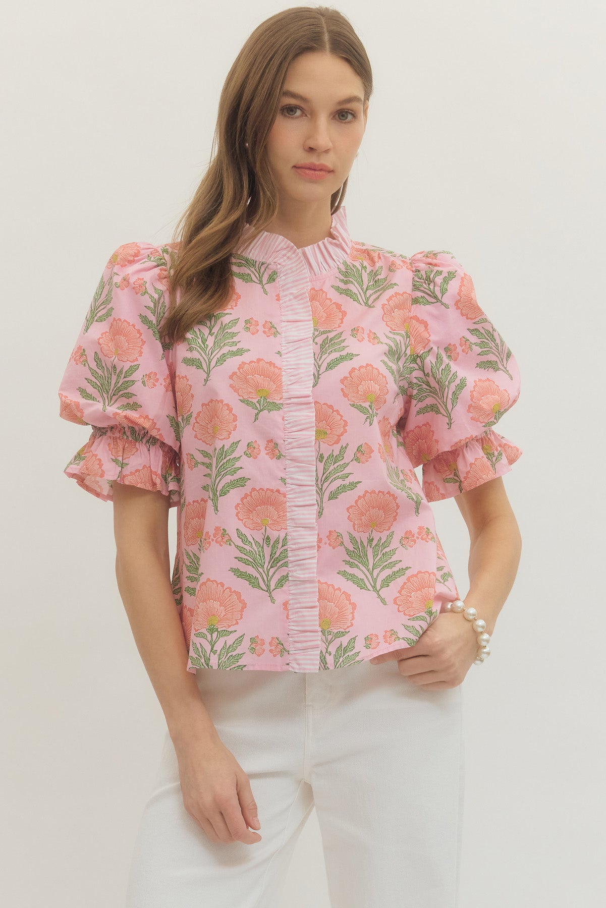 Blush Petal Ruffle Top