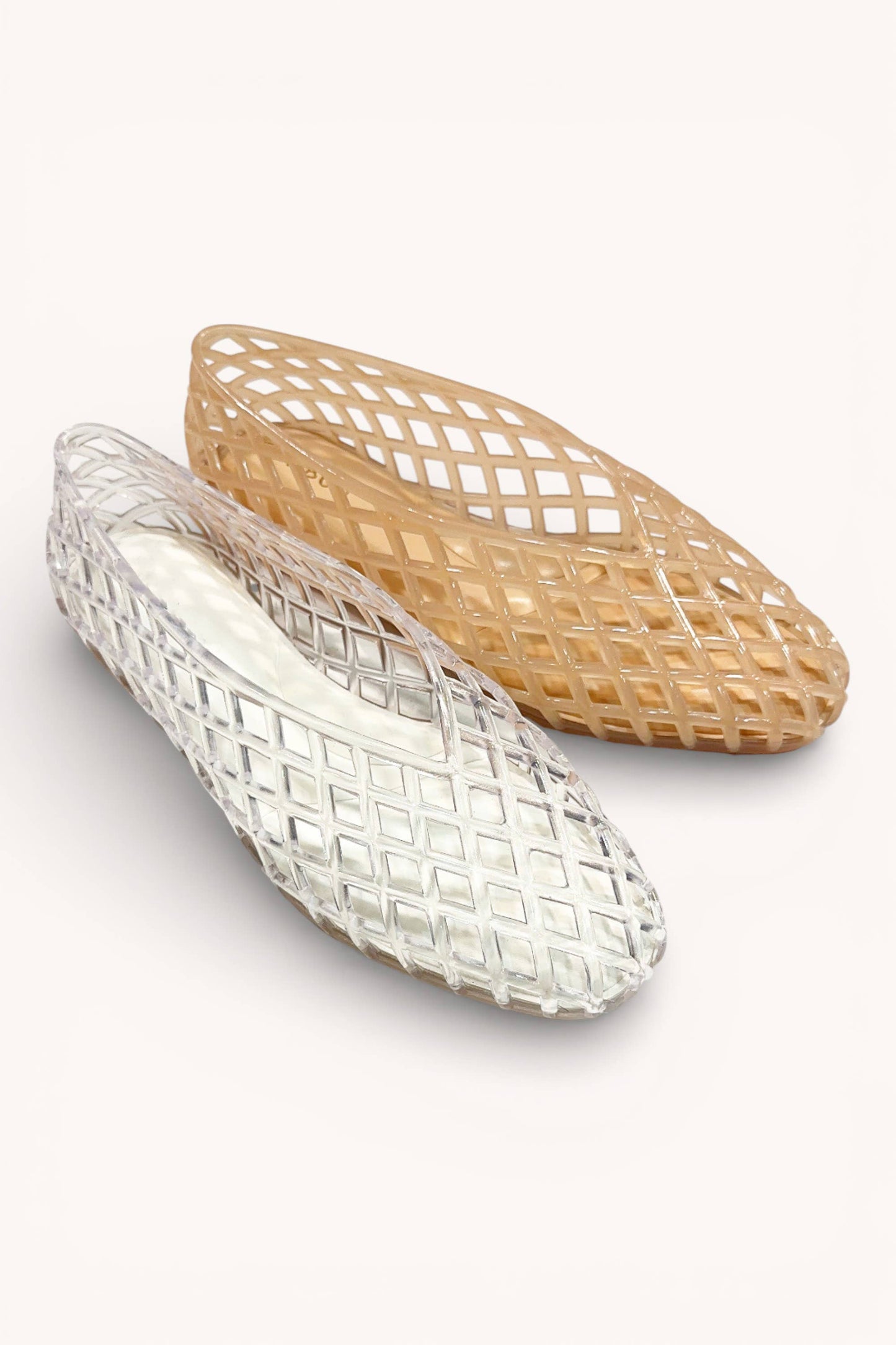 TESS CLEAR JELLY POINTED TOE SLIP ON
