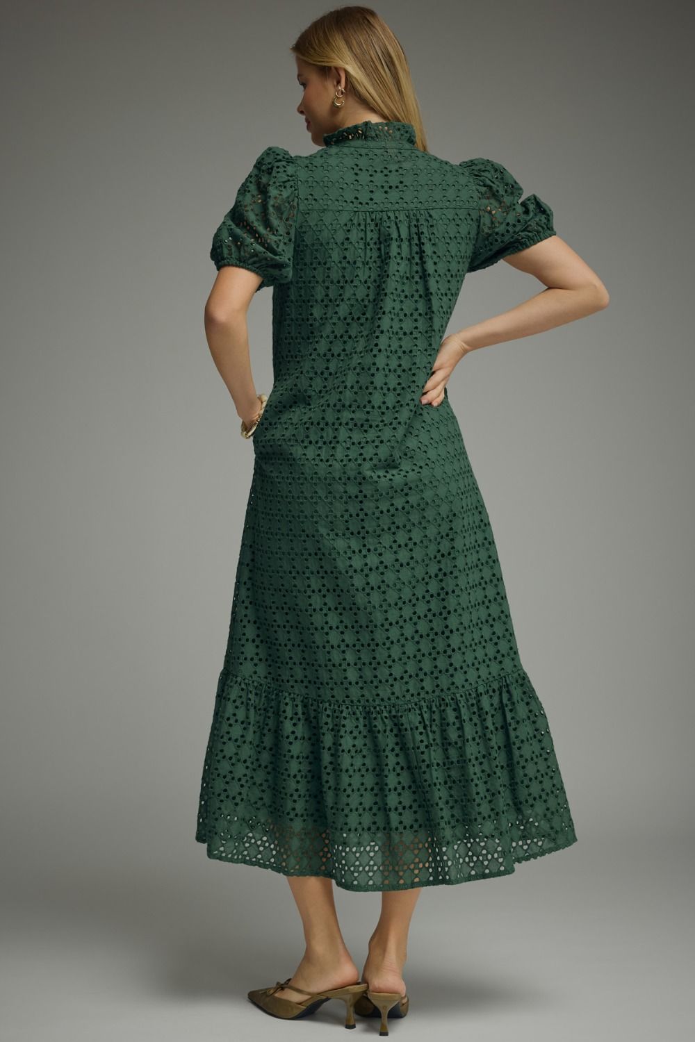 Holland Puff Sleeve Midi Dress
