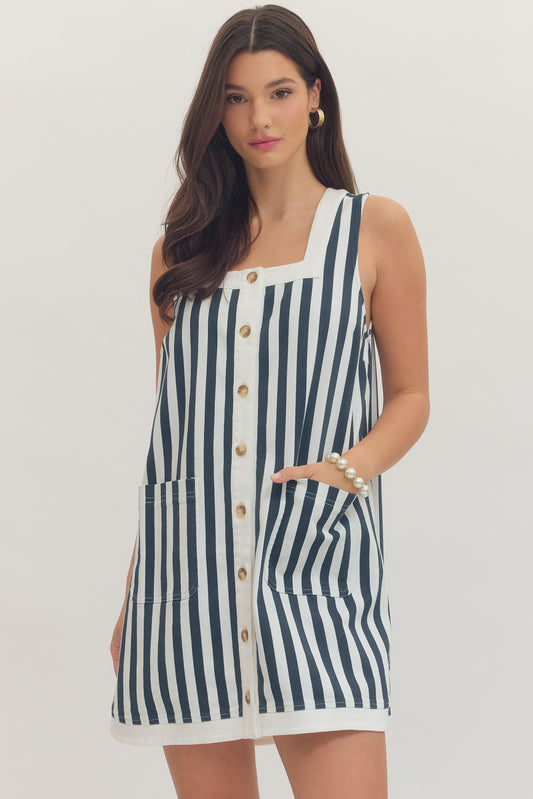 Seaside Charm Navy Dress