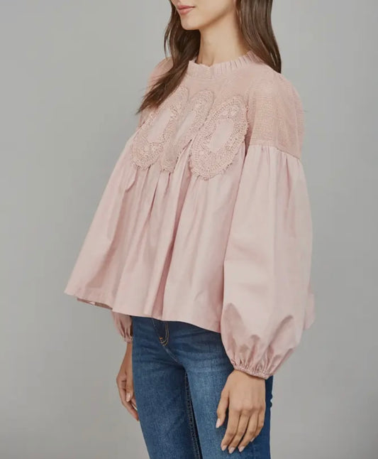 Mesh Top with Appliqué