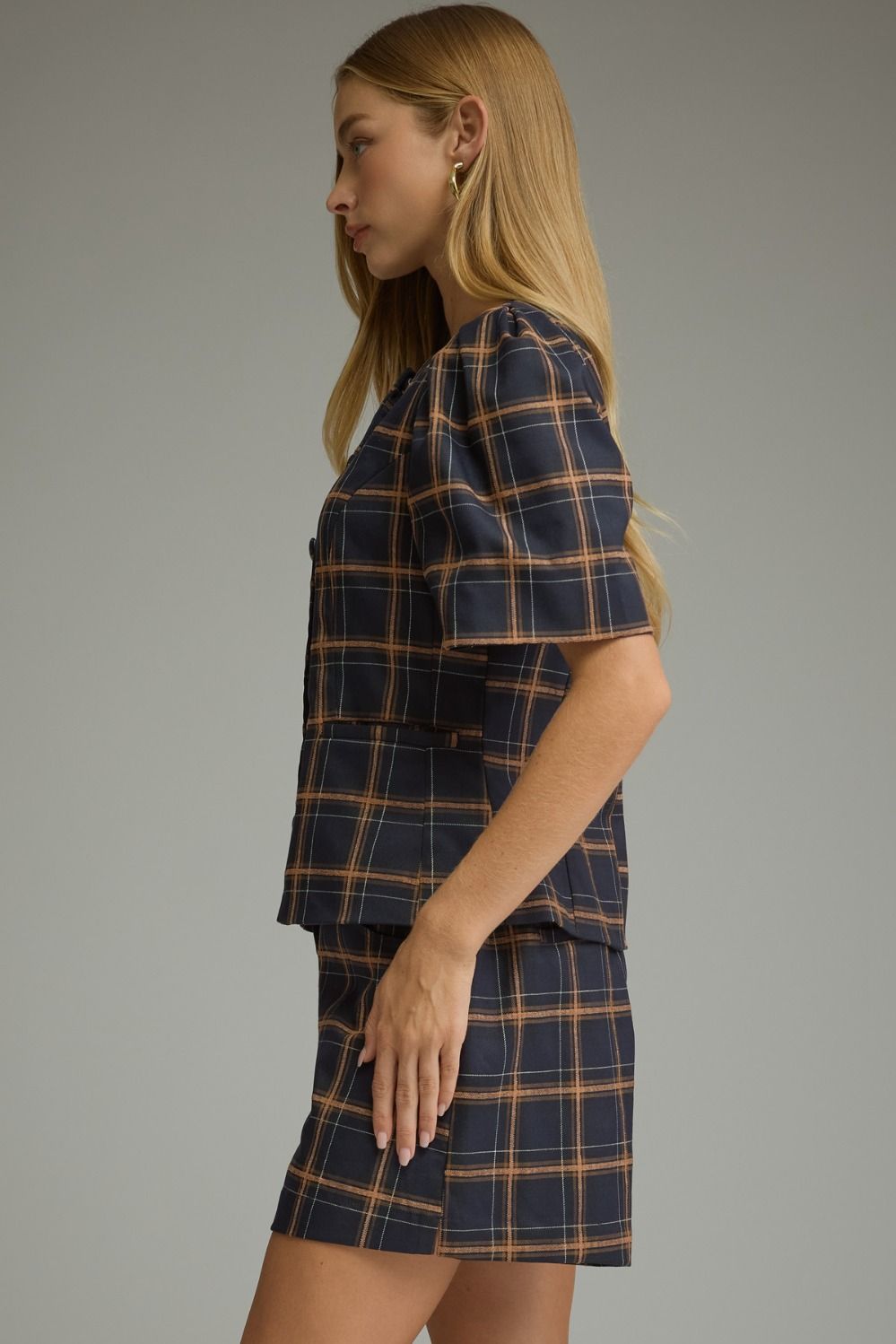 Mad About Plaid Puff Sleeve Top