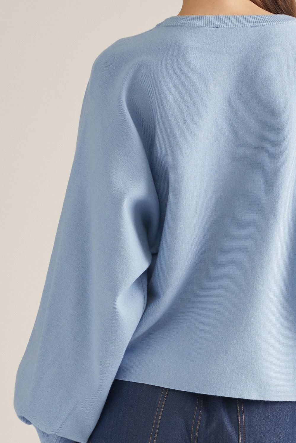 Blue Skies Ahead Puff Sleeve Sweater