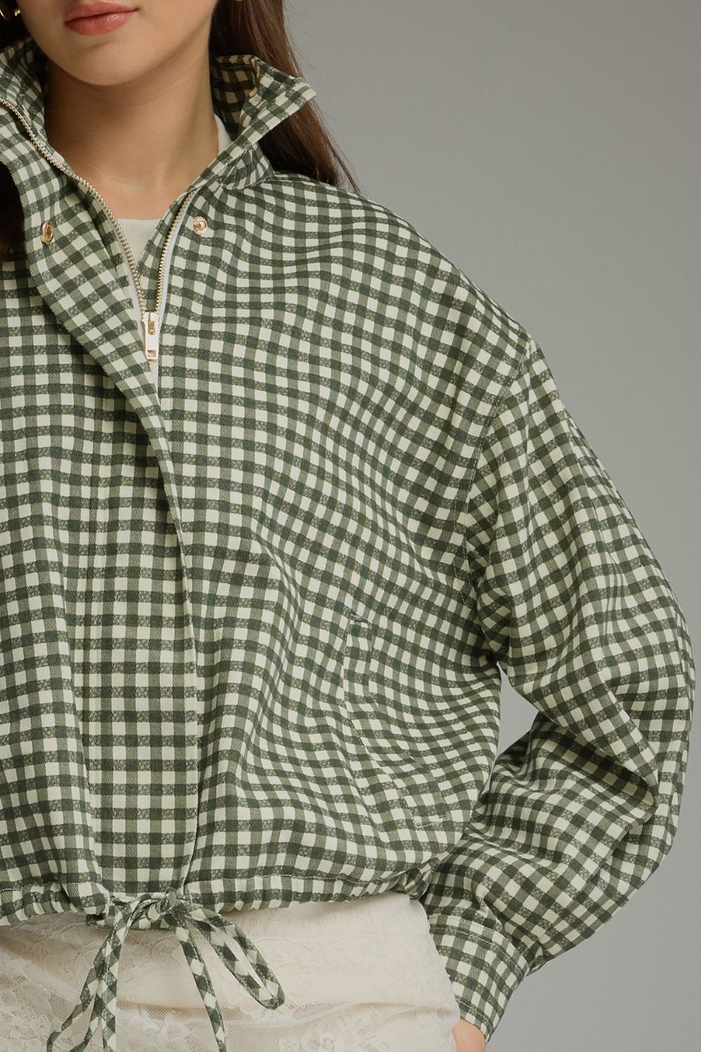 Hunter Green Gingham Jacket