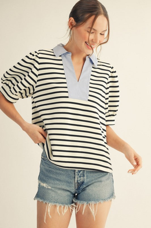 Seaside Social Stripe Top