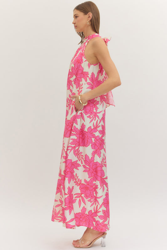 Pink Tropics  Maxi Dress