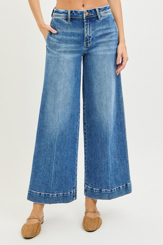 Risen - SLOUCHY ANKLE WIDE JEANS