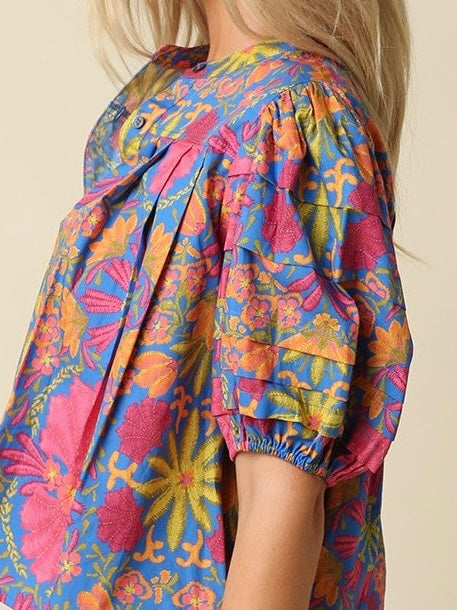 Bright Autumn Naomi Floral Top