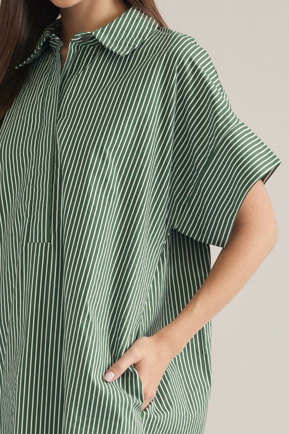 Timeless Striped Midi - Hunter Green