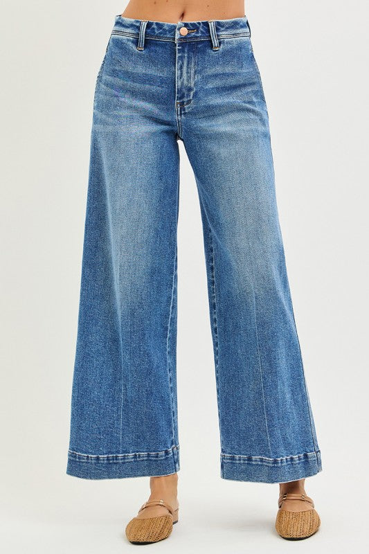 Risen - SLOUCHY ANKLE WIDE JEANS